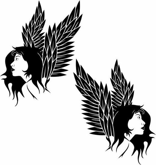 Picture of Girl panel Stickers / Decals