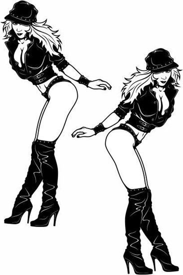 Picture of Girl panel Stickers / Decals