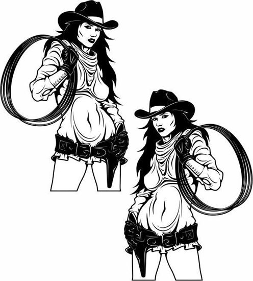 Picture of Girl panel Stickers / Decals