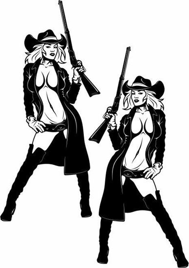 Picture of Girl panel Stickers / Decals