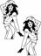 Picture of Girl panel Stickers / Decals