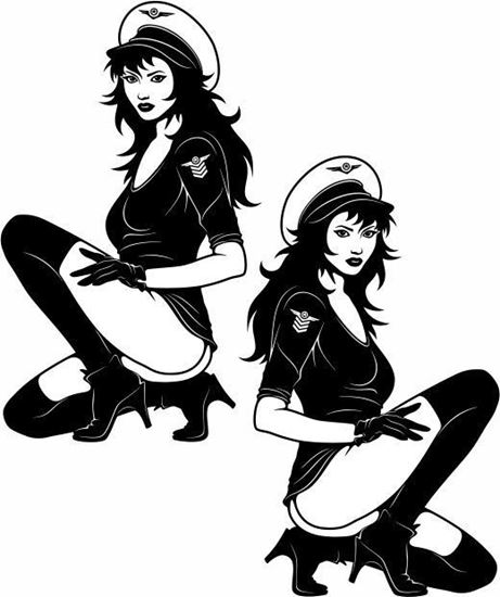 Picture of Girl panel Stickers / Decals