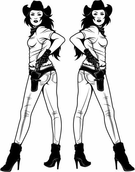 Picture of Girl panel Stickers / Decals