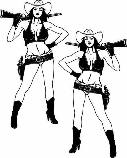 Picture of Girl panel Stickers / Decals