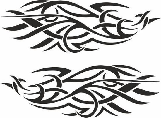 Picture of Tribal Flames panel Stickers / Decals