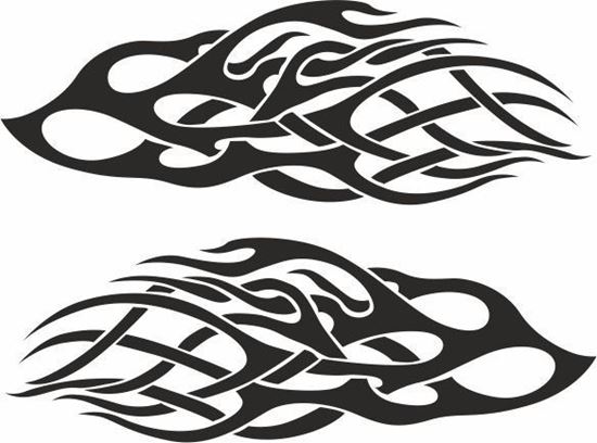 Picture of Tribal Flames panel Stickers / Decals