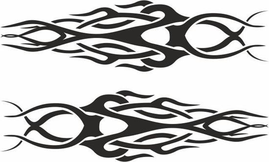 Picture of Tribal Flames panel Stickers / Decals