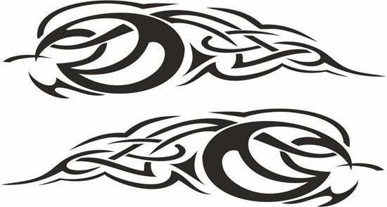 Picture of Tribal Flames panel Stickers / Decals