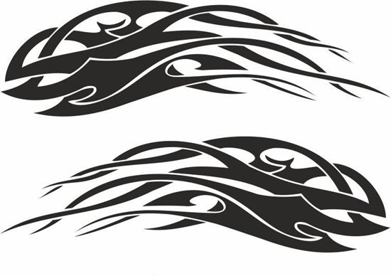 Picture of Tribal Flames panel Stickers / Decals