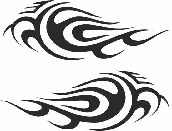 Picture of Tribal Flames panel Stickers / Decals