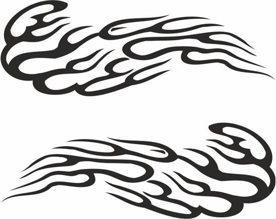 Picture of Tribal Flames panel Stickers / Decals