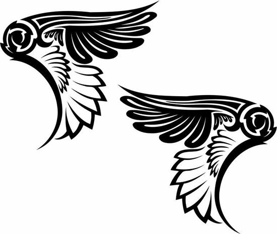 Picture of Handed Wing panel Stickers / Decals