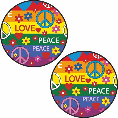 Picture of Love Peace Decals / Stickers