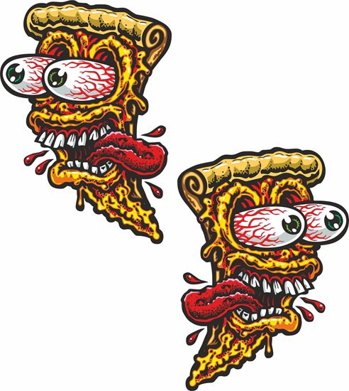 Picture of Pizza Face Decals / Stickers