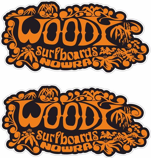 Picture of Woody Surfboards Decals / Stickers