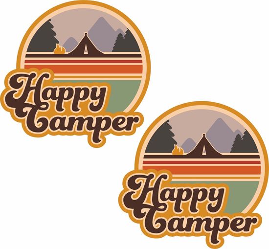 Picture of Happy Camper Decals / Stickers