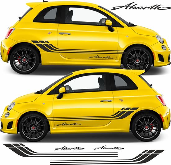 Zen Graphics - Fiat 500 / 595 Abarth side Stripes & Decals / Stickers