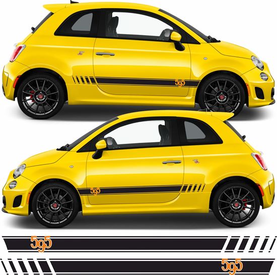 Picture of Fiat 595  side Stripes Decals / Stickers