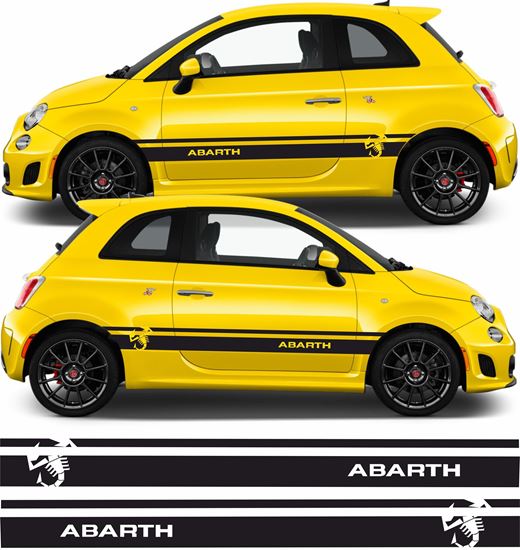 Zen Graphics - Fiat 500 / 595 Abarth side Stripes / Stickers