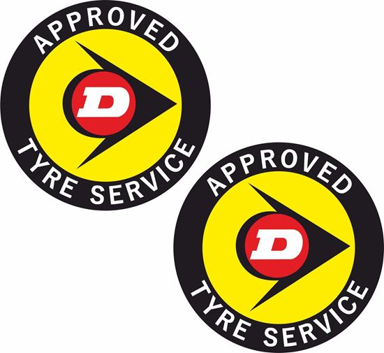 Picture of Dunlop Tyre Service Decals / Stickers