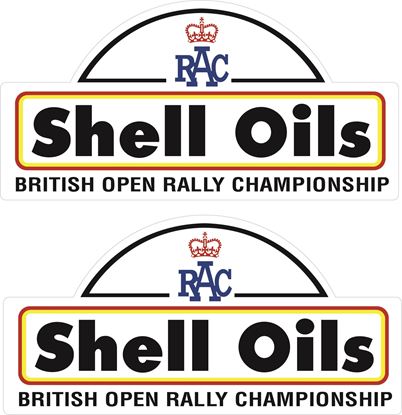 Picture of RAC British Open Shell Oil Door Decals / Stickers