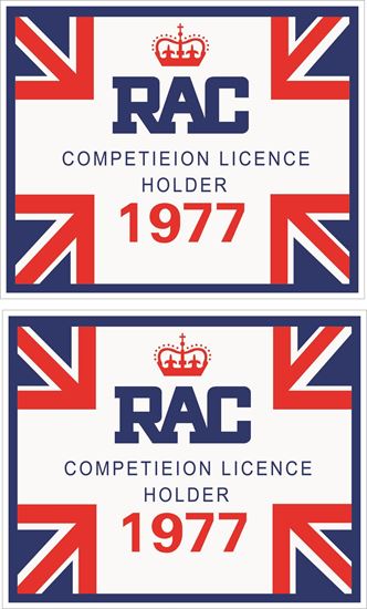 Picture of Lombard RAC Competition Licence Decals / Stickers