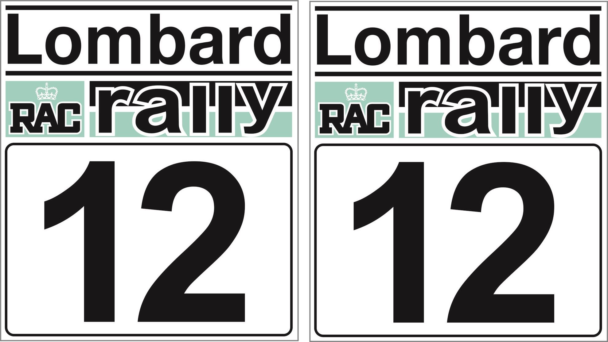 Zen Graphics Lombard RAC Rally Door Numbers
