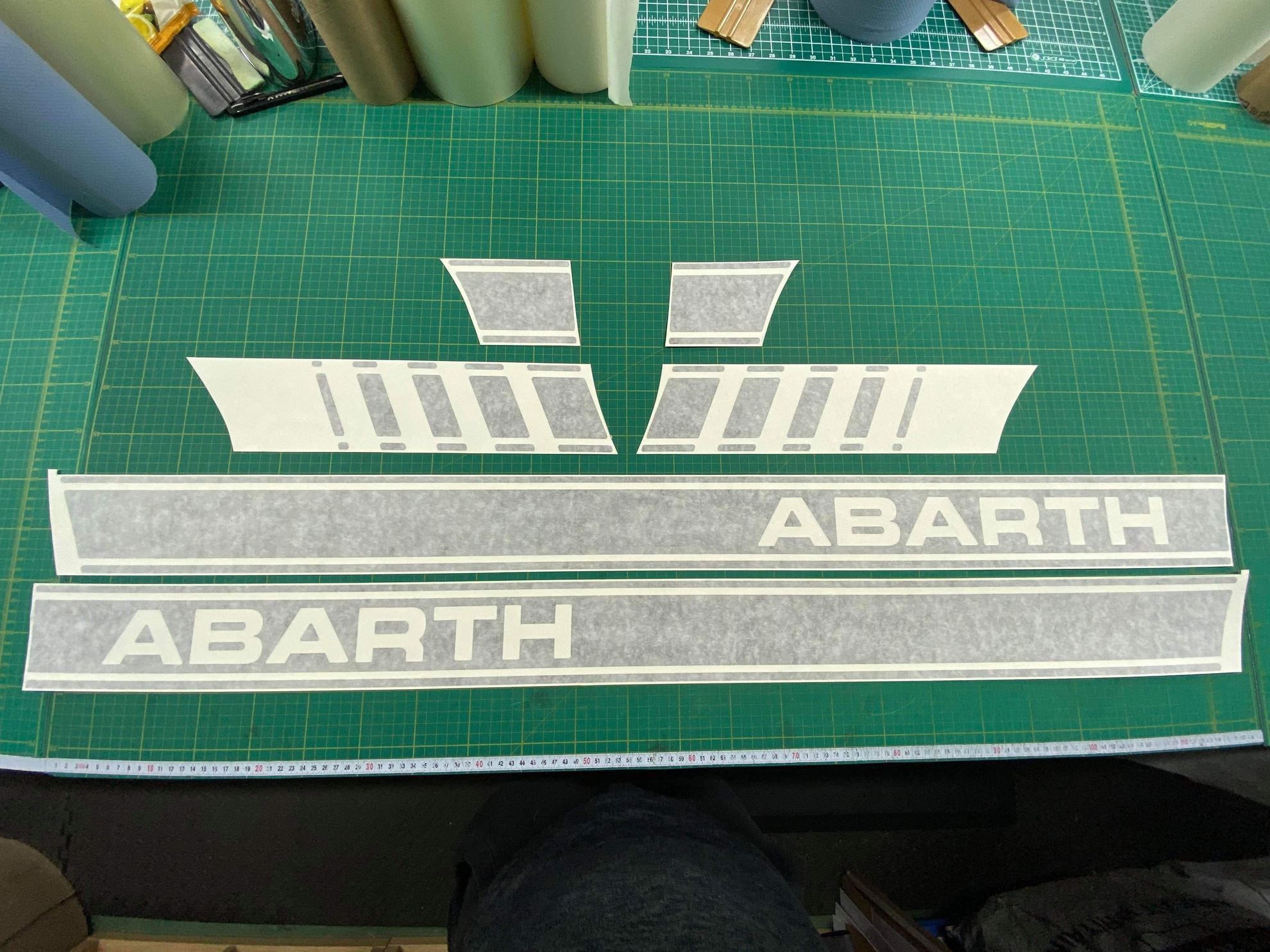 Zen Graphics Fiat 595 Abarth side Stripes / Stickers FACTORY FIT