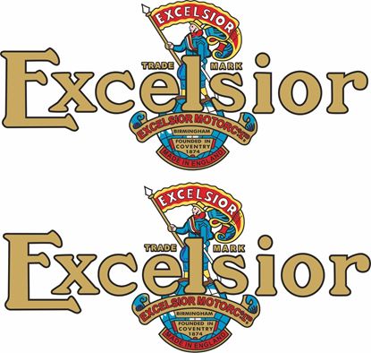 Picture of Excelsior Motorcycle Decals / Stickers