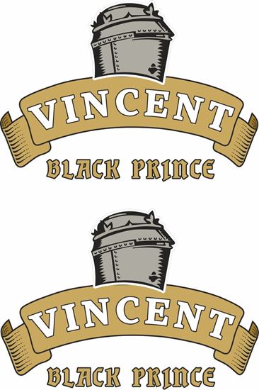 Picture of Vincent Black Prince Motorcycle Decals / Stickers