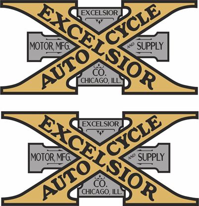 Picture of Excelsior Motorcycle Decals / Stickers