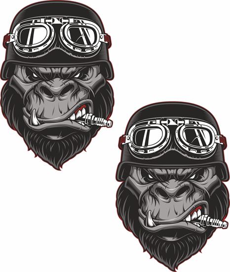 Picture of Gorilla Biker Decals / Stickers