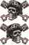 Picture of Skull and Pistons Decals / Stickers
