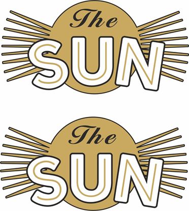 Picture of The Sun Motorcycle Decals / Stickers