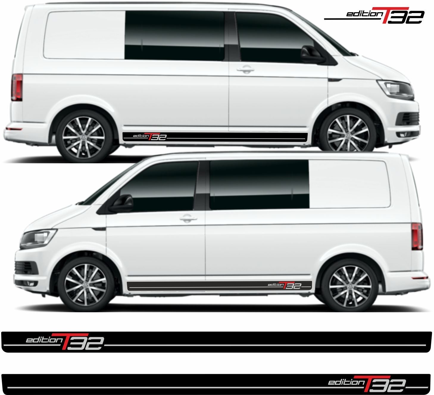 Zen Graphics VW T6 "Edition T32" side and rear Stripes / Decals