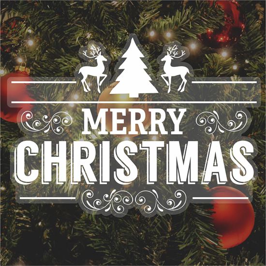Picture of Christmas Window Cling Vinyl