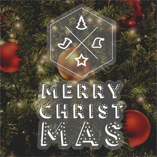 Picture of Christmas Window Cling Vinyl