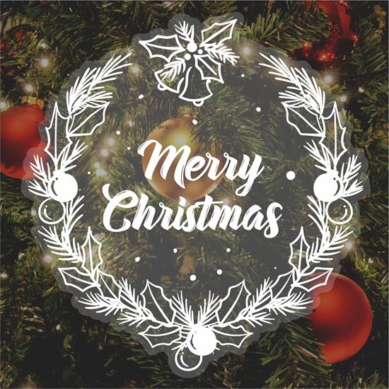 Picture of Christmas Window Cling Vinyl