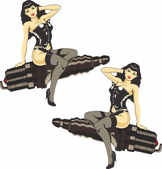 Picture of Glamour Girl Spark Plug general panel  Decals / Stickers