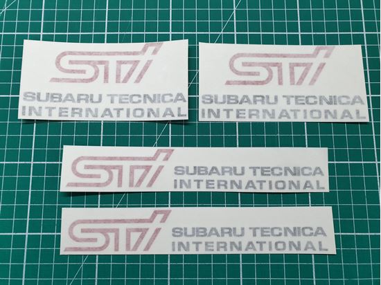 Picture of Forester STi door & fog cover Decals / Stickers ANTHRACITE & RED