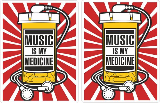 Picture of Music is my Medicine Decals / Stickers