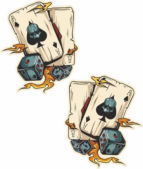 Picture of Playing Cards & Dice Decals / Stickers