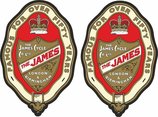 Picture of The James Motorcycle Decals / Stickers