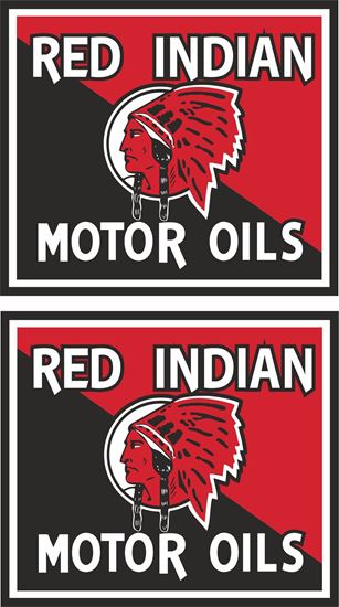 Picture of Red Indian Motor Oils Decals / Stickers