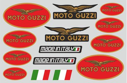 Picture of "Moto Guzzi"  Track and street race sponsor Sticker Sheet