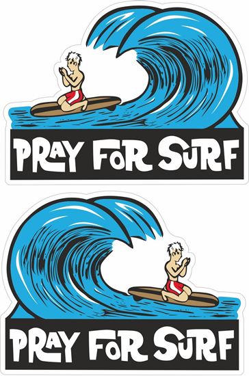 Picture of Pray for Surf Decals / Stickers