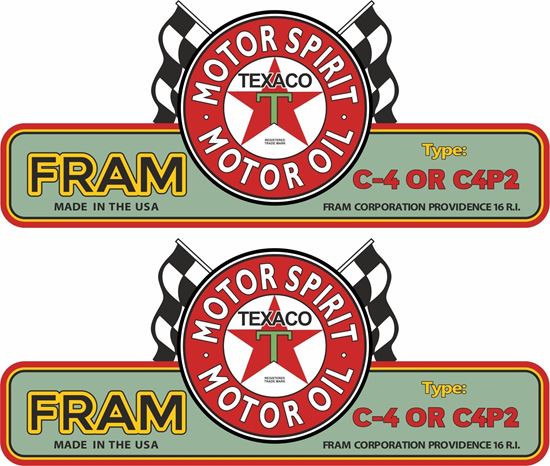 Picture of Texaco Fram Decals / Stickers