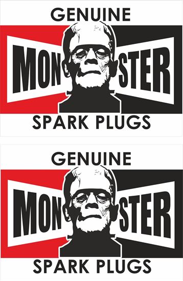 Picture of Genuine Monster Spark Plugs Decals / Stickers