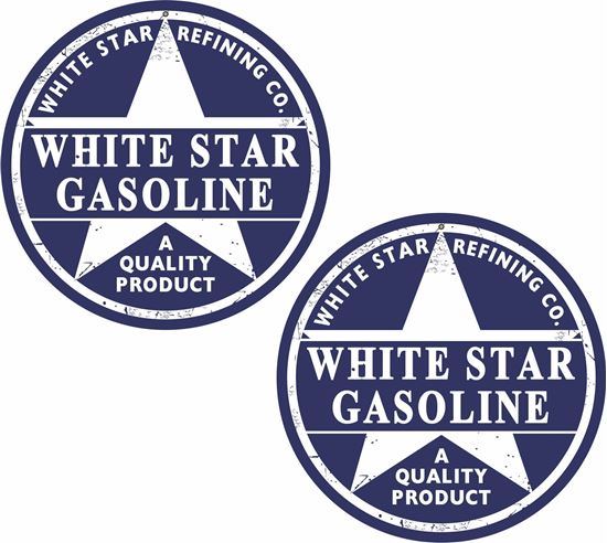 Picture of White Star Gasoline Decals / Stickers