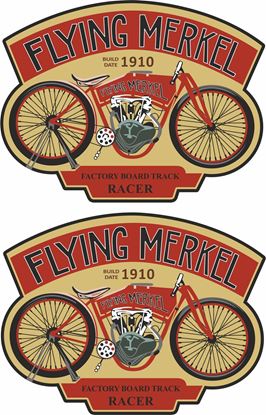 Picture of Flying Merkel Motorcycle Decals / Stickers